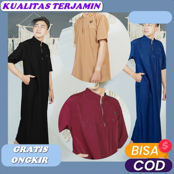 Jubah Gamis Pria Samase | Jubah Lengan Panjang Hoodie Gamis Jubah Pria Premium Gamis Arab Pria Polos