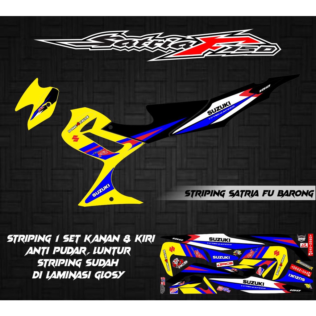STRIPING STICKER MOTOR SATRIA FU BARONG/CBU VARIASI