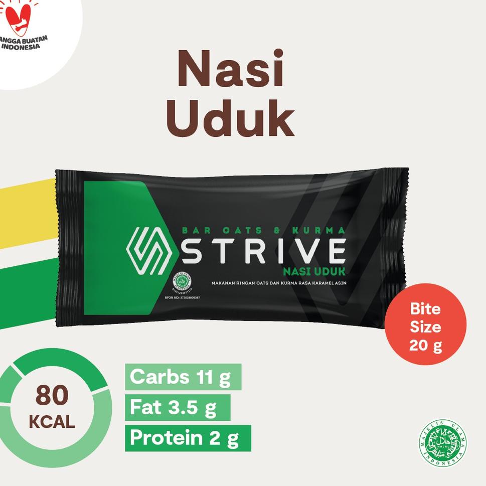 

Best Product Strive Energy Bar Bite Size Nasi Uduk - 20 gr x 5 pcs