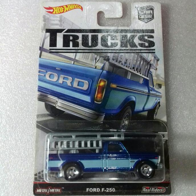 HOT WHEELS FORD F-250. CARD CAR CULTURE TRUCKS. FULL BESI. BAN KARET.