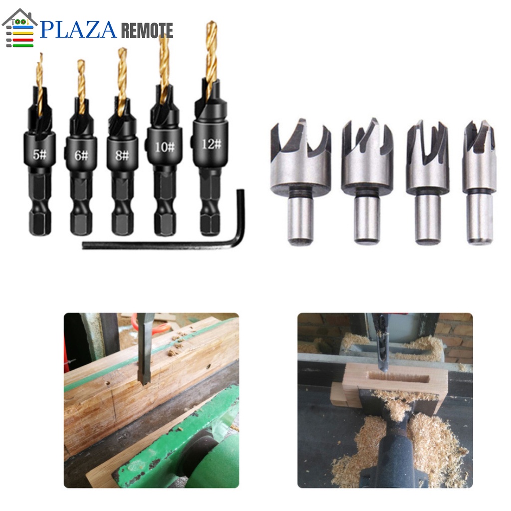 MATA BOR DOWEL COUNTERSINK PELUBANG KAYU BARREL CORK DRILL BIT WOOD PLUG CUTTER