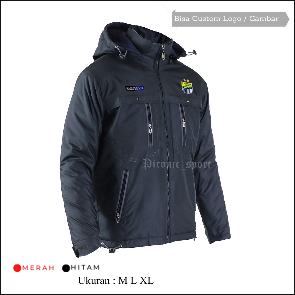 JAKET PERSIB BANDUNG - JAKET PRIA PARASUT LOGO PERSIB - JKT CLMB PERSIB - JAKET PRIA KLUB BOLA