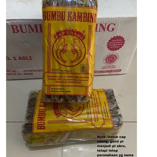 

Sedia Disini BUMBU KAMBING CAP UDANG sasetan 1pack isi 20