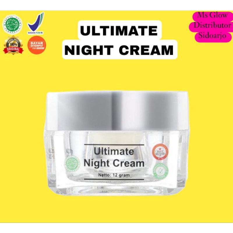 Ultimate Night Cream Ms Glow Original / cream malam Ms glow / ultimate night cream original