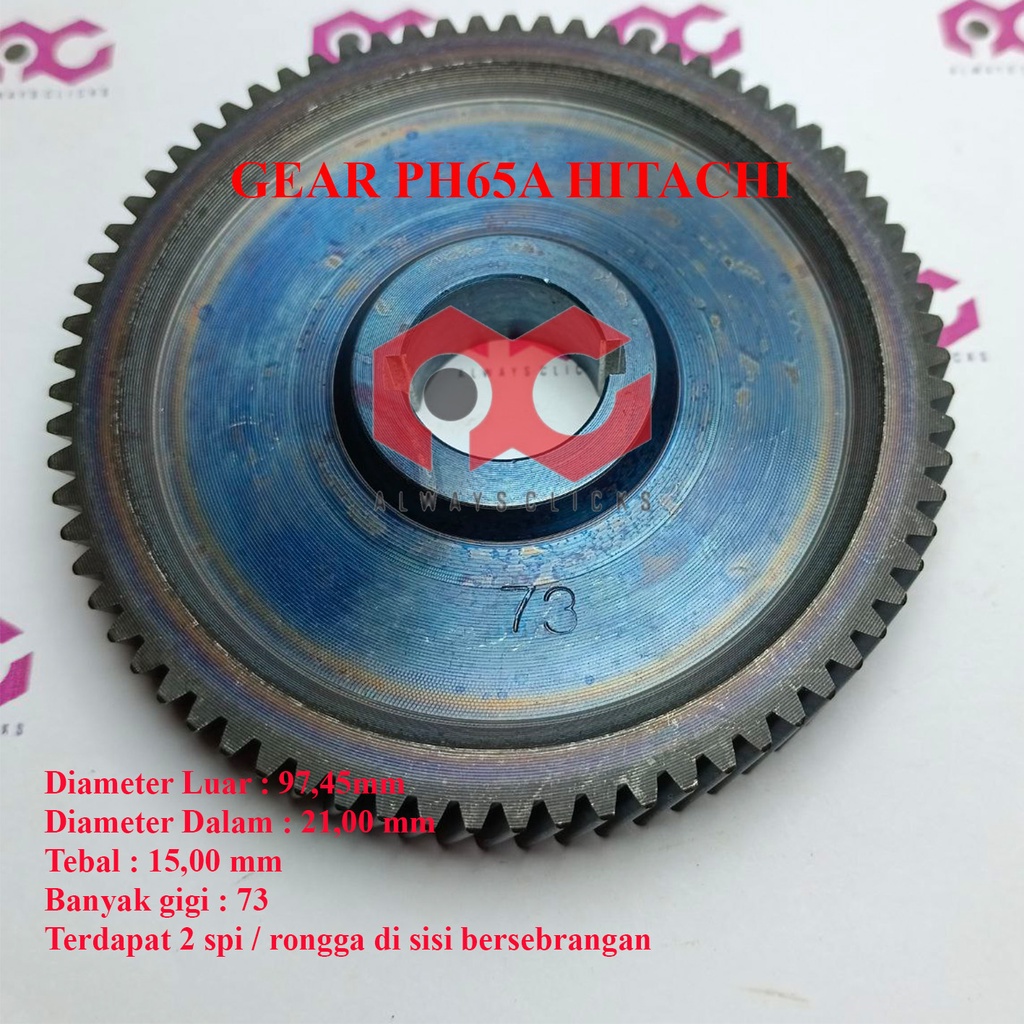 GEAR MESIN BOR BOBOK PH65A HITACHI