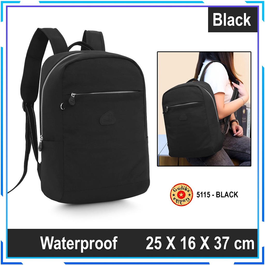 GUDIKA 5115 - Tas Ransel Laptop Wanita Kekinian Import Original Terbaru Bahan Nilon Waterproof Anti Air Premium Korea bisa muat banyak barang banyak slot kocek terlaris - tas wanita - tas cewek - tas kerja - tas laptop - rangsel - gudika bag - tas gudika