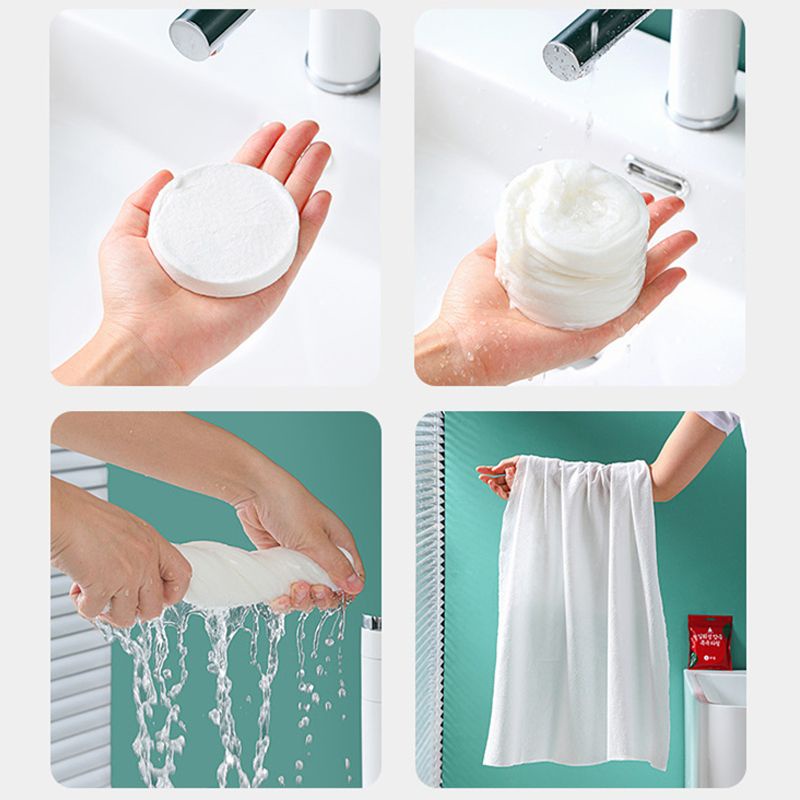 Handuk Mini travel Disposable Compressed Towel