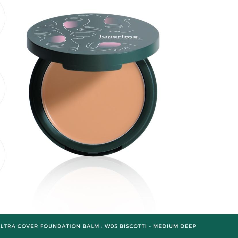 ❉ Luxcrime Ultra Cover Foundation Balm: W03 Biscotti - Medium deep ○
