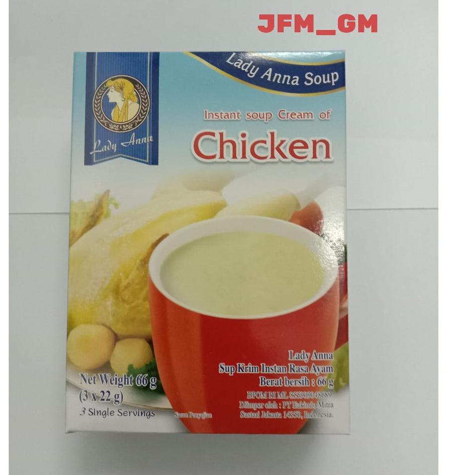 

Order LADY ANNA INSTANT SOUP CREAM OF CHICKEN 66GR