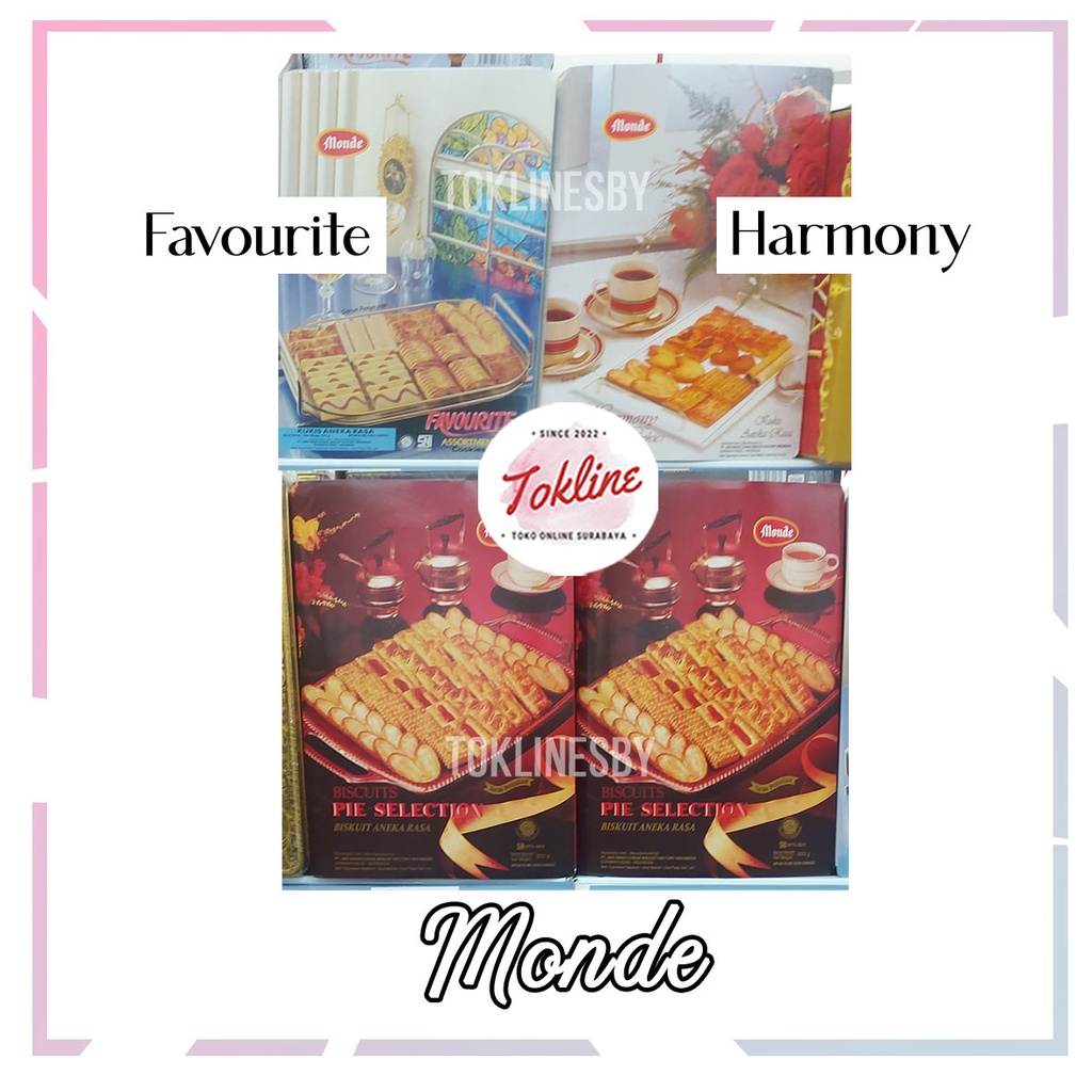 

Monde Assortment Cookies Biskuit Kue Kering Harmony Favourite Pie Selection 850gr