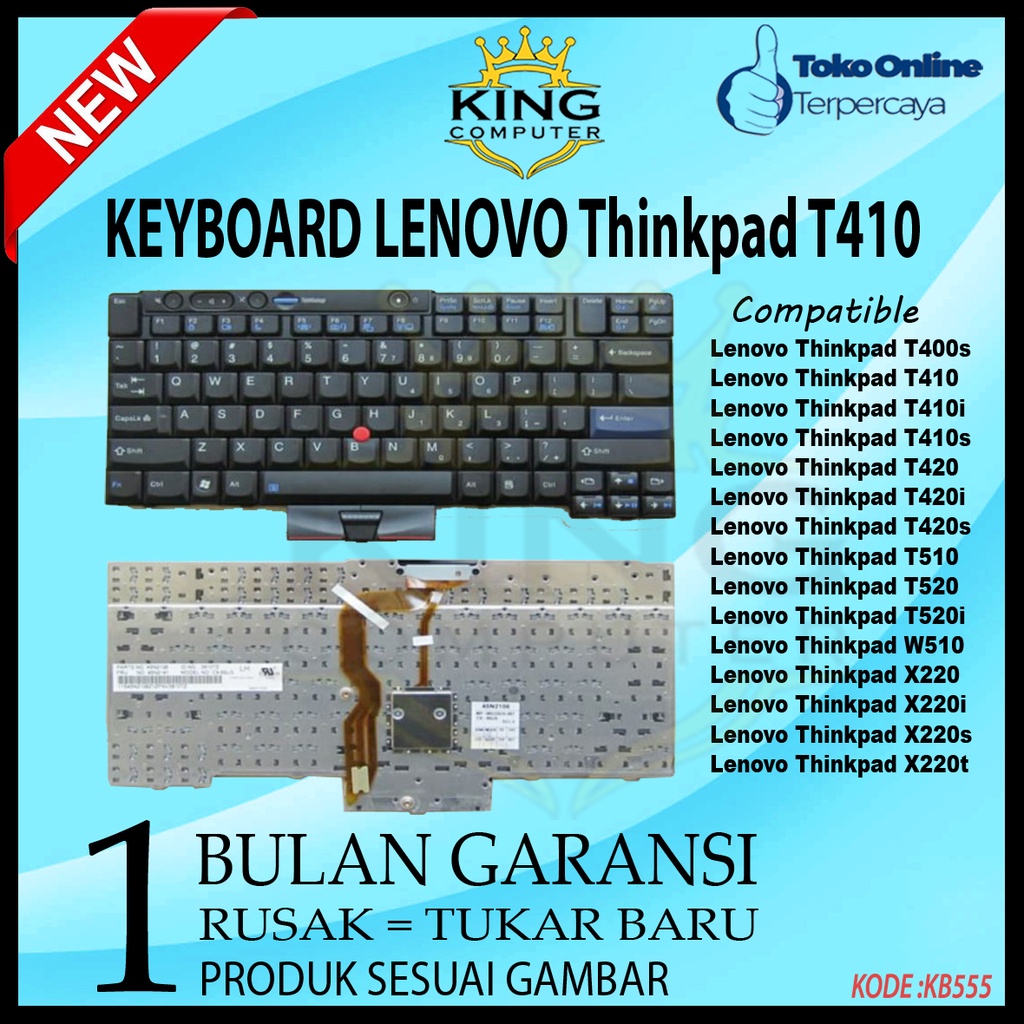 Keyboard Laptop Lenovo Thinkpad T410 T410i T420 T420i T420s T510i