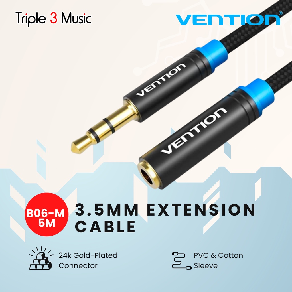 Vention B06-M 5M - Kabel Extension 3.5mm perpanjangan headphone