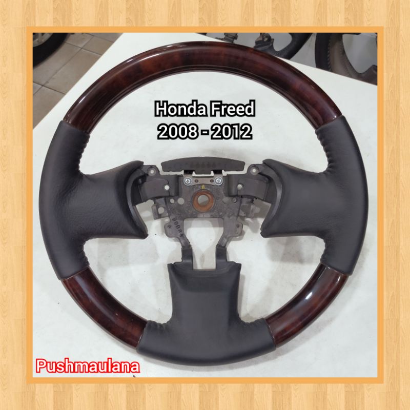 Setir Stir Honda Freed Original Wood Leather