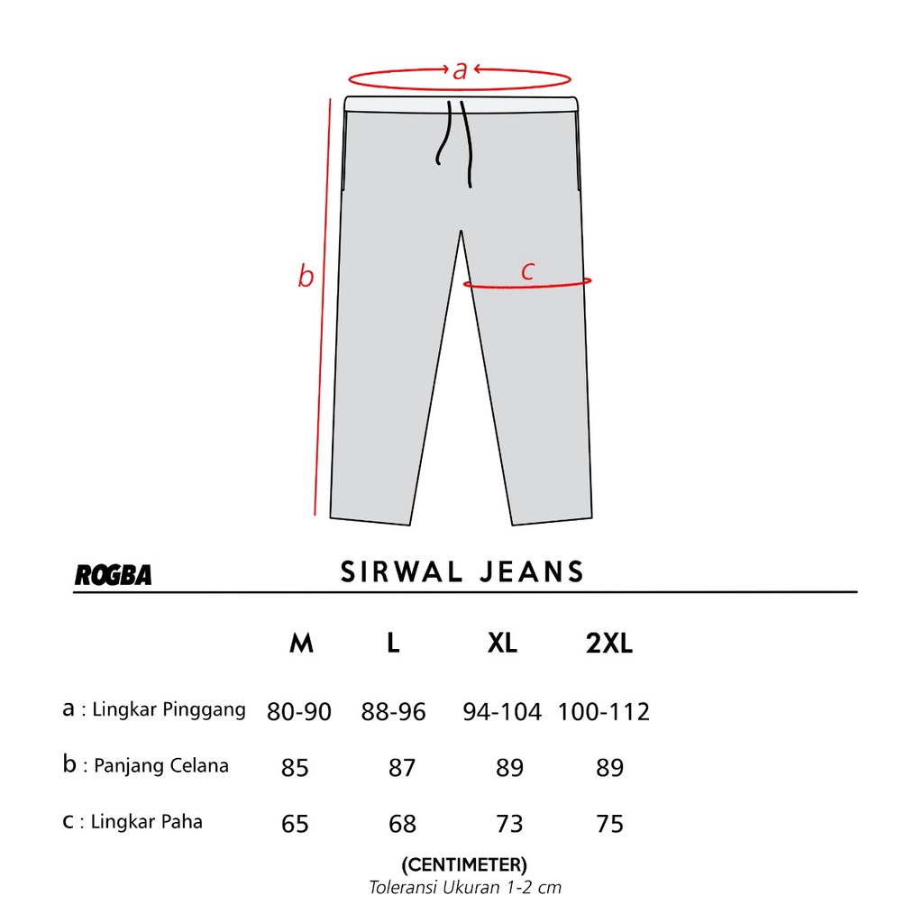 Celana Sirwal Jeans Rogba Celana Panjang La Isbal Rosal Rompi shalat Muslim Dewasa