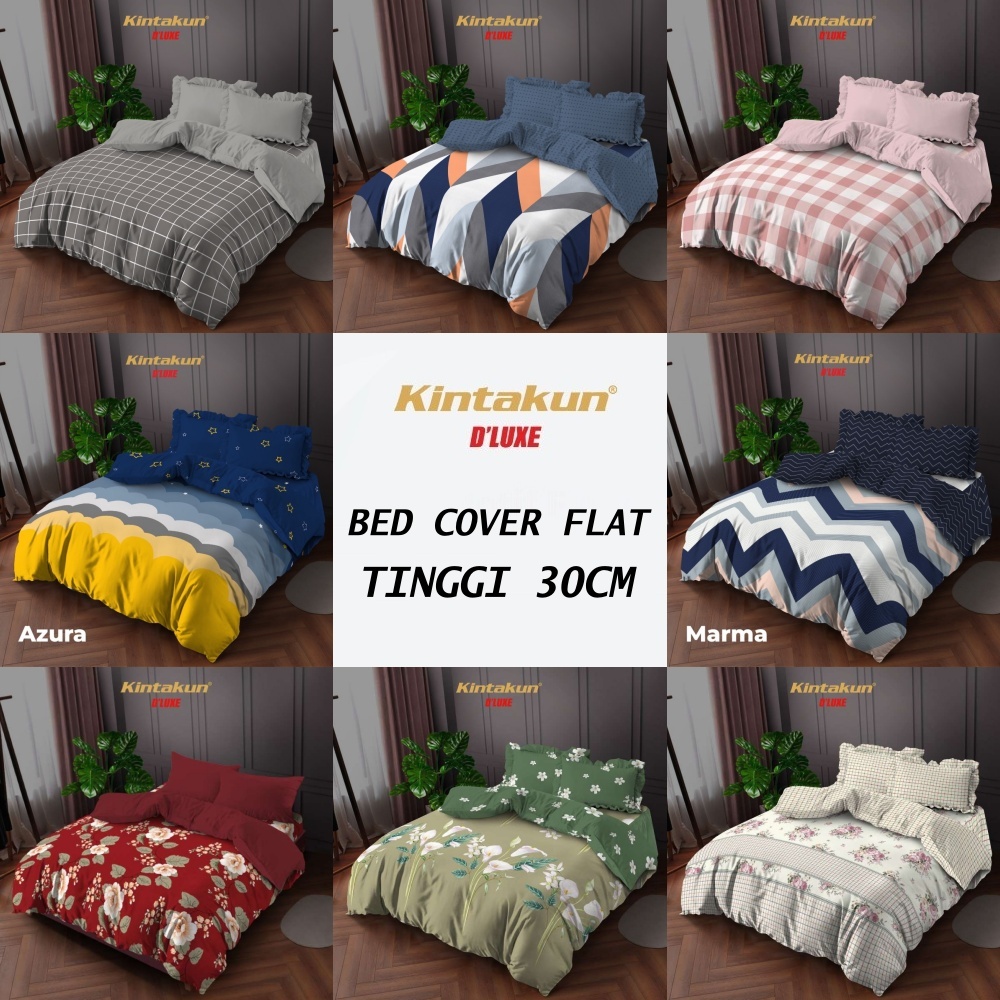 Kintakun Dluxe - Bed Cover SPREI FLAT King T30 (180x200) TINGGI 30 Terlaris pilihan