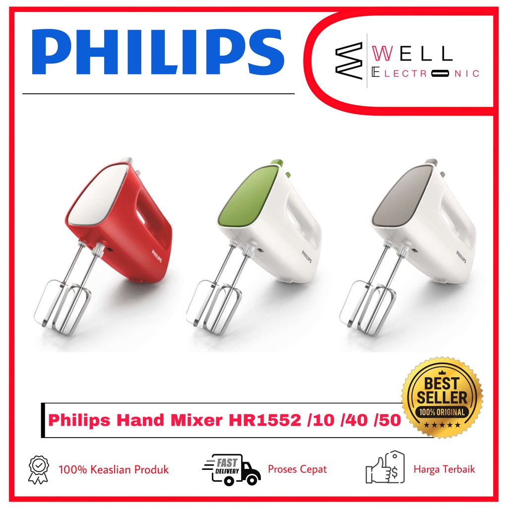 PHILIPS HR1552/10 HR1552/40 HR1552/50 Daily Collection Hand Mixer HR 1552