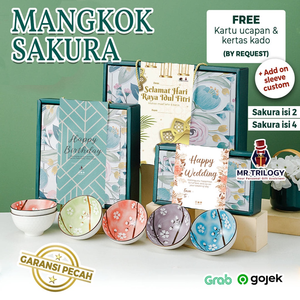 Hampers Souvenir Mangkok Keramik Motif Sakura Jepang Set Alat Makan Kekinian Estetik Hadiah Ulang Tahun Pernikahan Hampers Arisan Pernikahan Perkawinan Kawinan Hajatan Kenang-kenangan