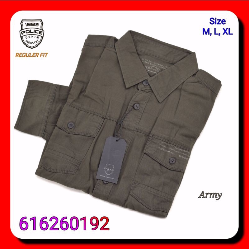 Kemeja Lengan Panjang Pria Police Denim Industry 616260192