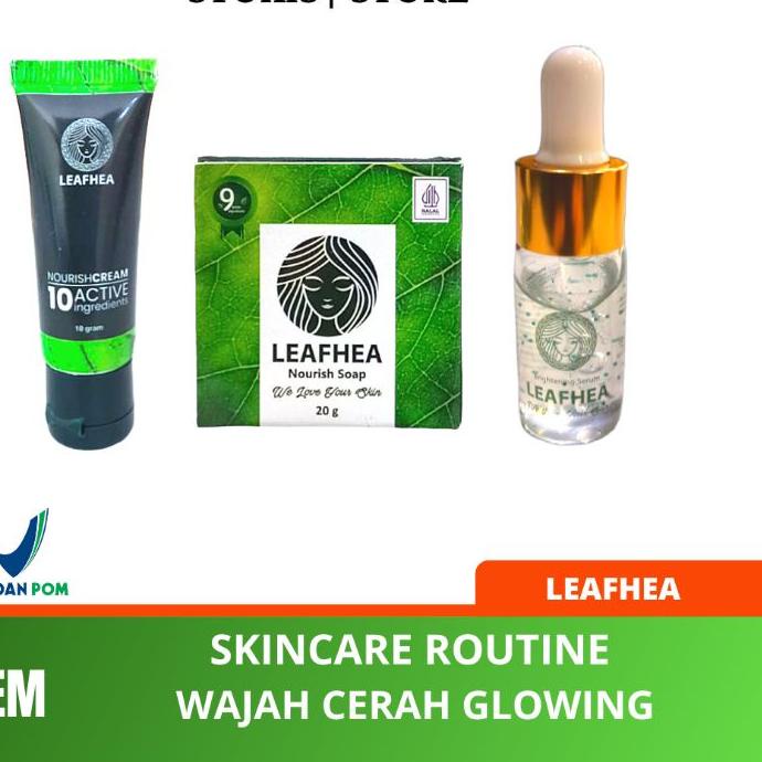 ♥ Leafhea Skincare Routine Original  [Sabun, Serum & Cream] ❅