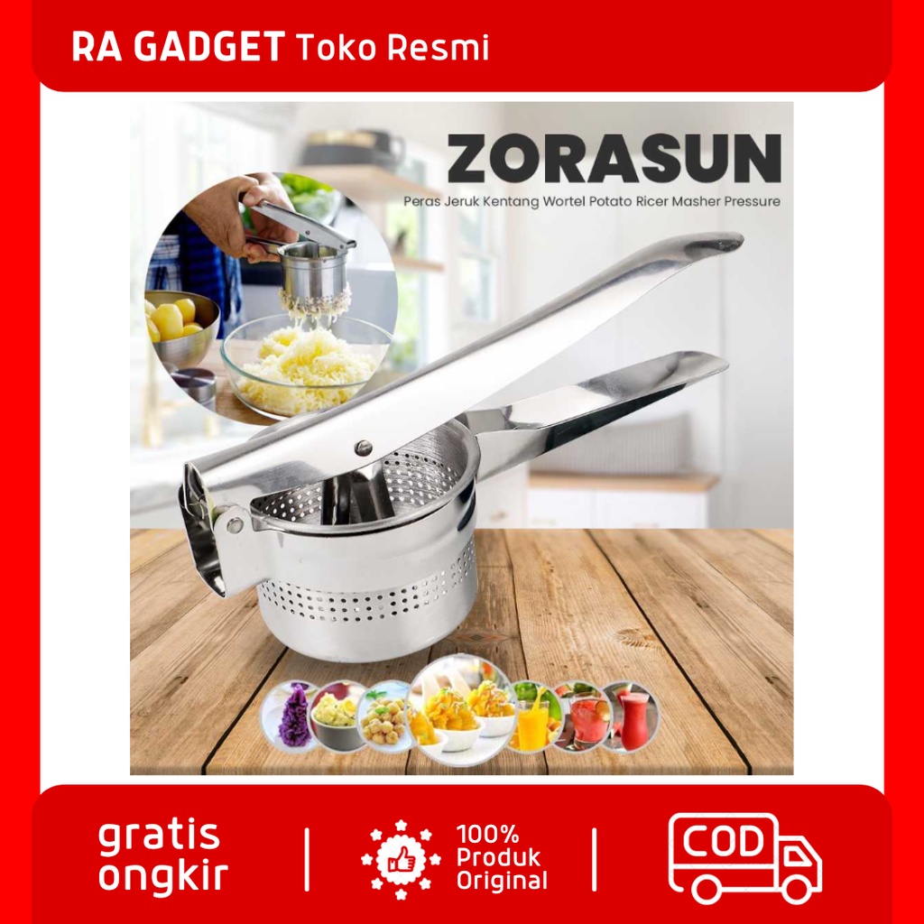 Peras Jeruk Kentang Wortel Potato Masher Pressure / Alat Peras Press Jeruk Lemon Limau Nipis Santan 