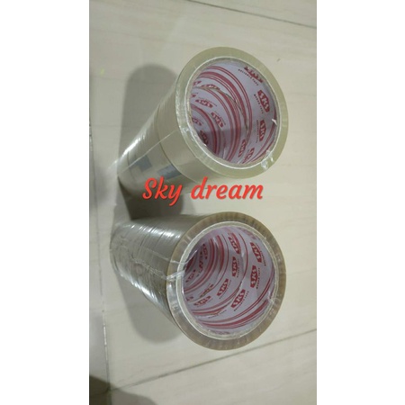 Lakban SKS Bening / coklat 72 Yard x 45mm / Termurah Lakban Karton / OPP Tape