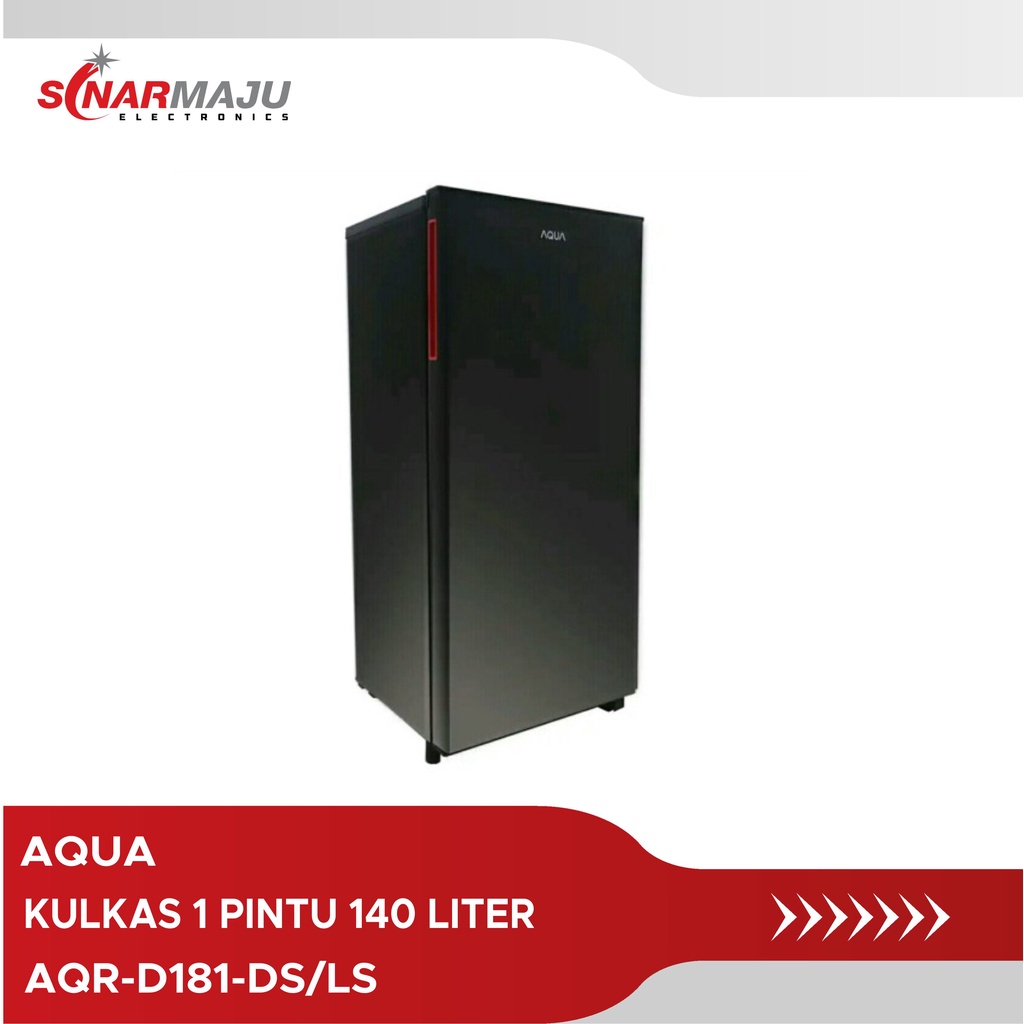 KULKAS 1 PINTU AQUA 140 LITER AQR-D181-DS/LS