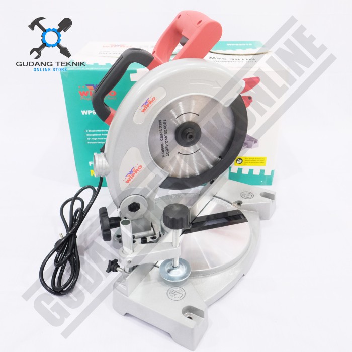 Mitter Saw Pemotong Aluminium 7&quot; WP92519 WIPRO / Mesin Gergaji Pigora Potong Aluminium Kayu 7 Inch WP 92519 WIPRO