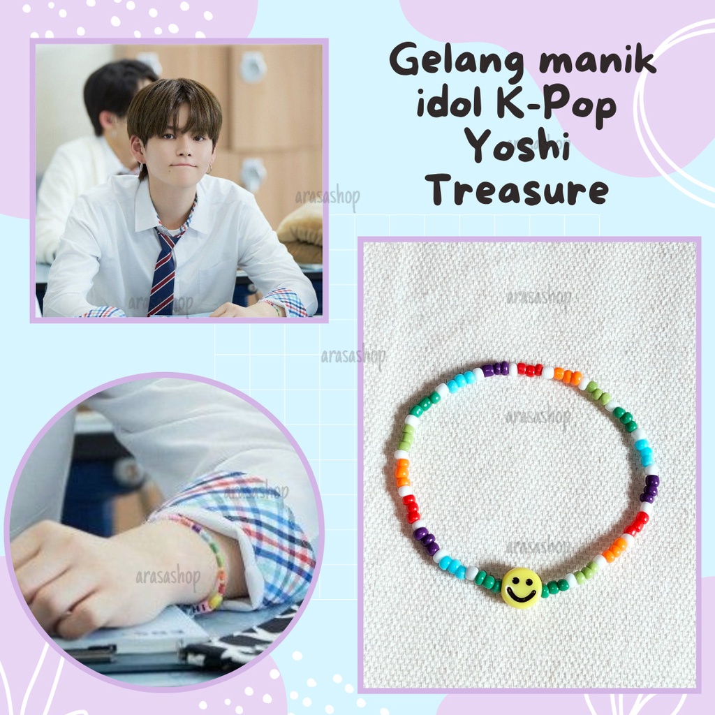 Yoshi Treasure Bracelet | gelang Yoshi Treasure | gelang idol Kpop | gelang manik beads bracelet Kor
