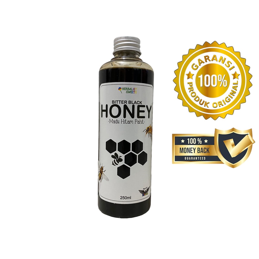 

Madu Hitam Pahit 250ml or 350 gr Bitter Black Honey Asli 100%
