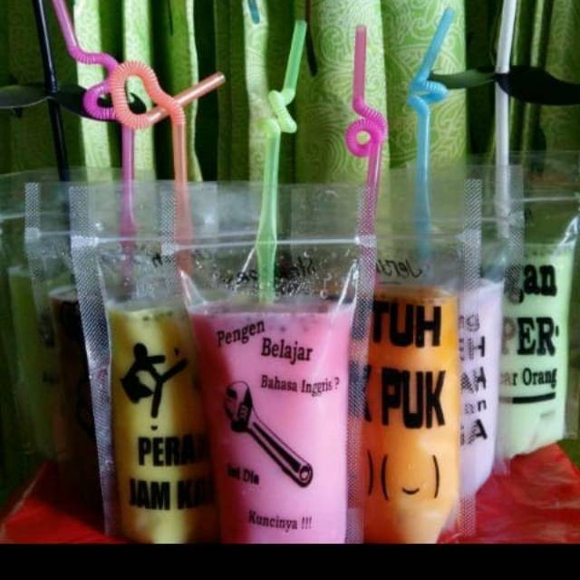 Terlaris Standing Pouch Kemasan Pudot Sedotan Unik Uk 10 X 17
