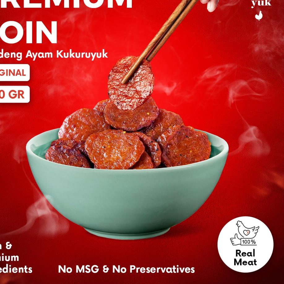 

۞ [PREMIUM COIN] Dendeng Ayam Kukuruyuk Kukuruyuk Makanan Siap Saji - 500 Gram ➴