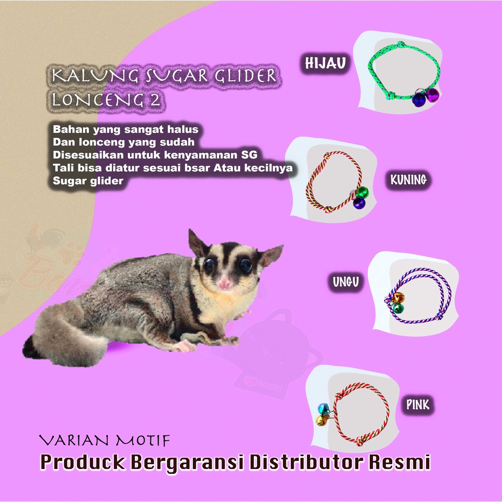 kalung sugar glider-kalung lonceng untuk hewan kecil