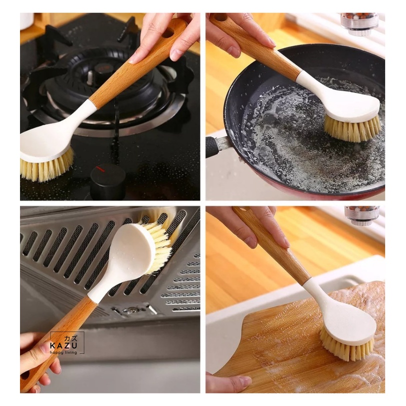 KITCHEN BRUSH POT CLEANING TOOL DISHWASHING WOOD BRUSH / SIKAT DAPUR SCUCI PIRING PEMBERSIH