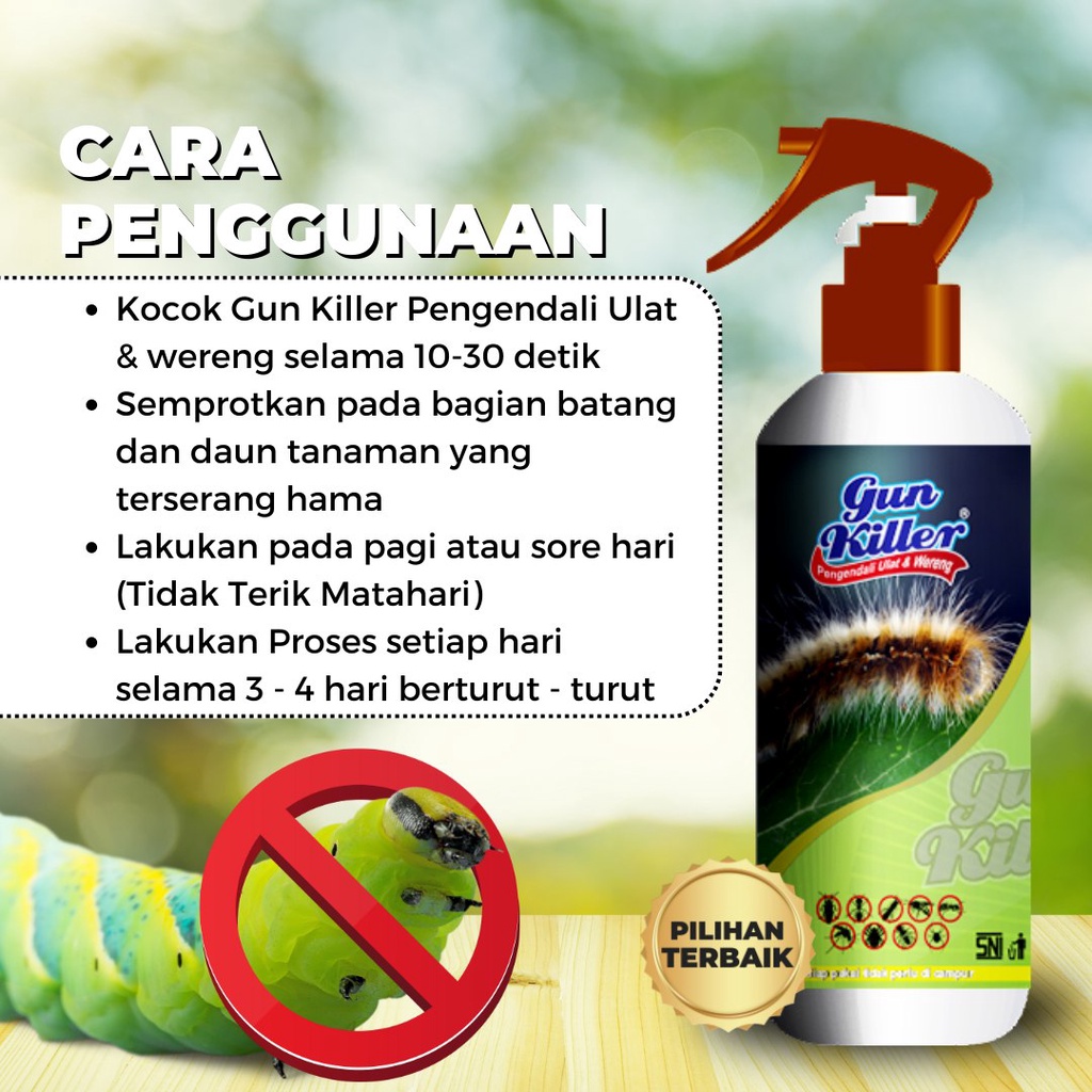 Pengendali Hama Tanaman Ulat Dan Wereng Ampuh Tinggal Semprot Pembasmi Ulat Wereng dan Sejenis Hama lainya Penggangu Tanaman Obat Cair Ulat Wereng 250ml
