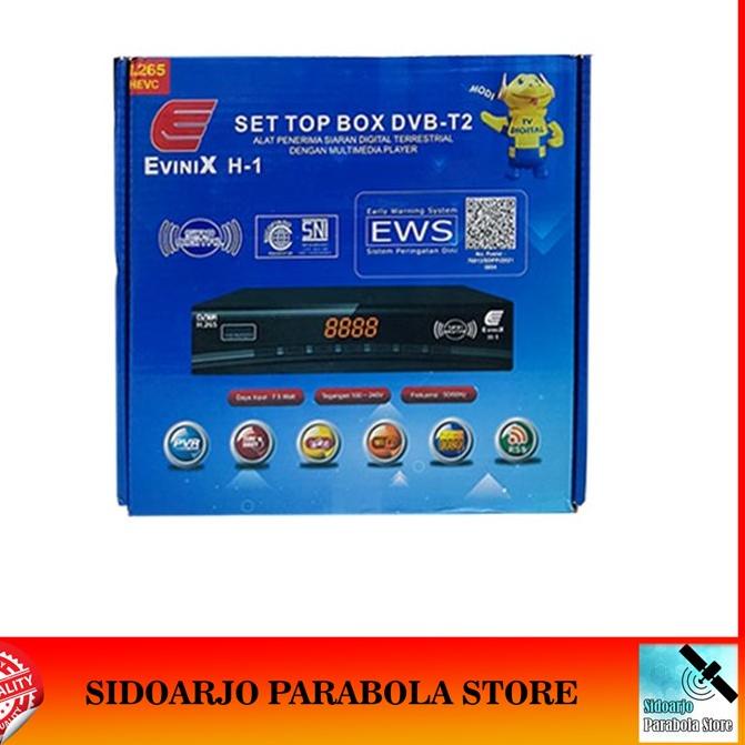► Set Top Box STB TV Digital DVBT2 Evinix H-1 New Box DVB-T2 UHF Gratis ◄