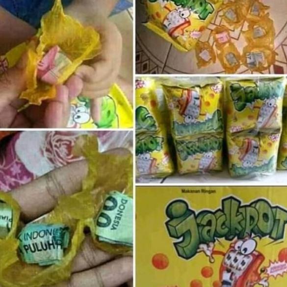 

Terjangkau Chiki Jackpot - isi 10 bks by Jadoel Snack