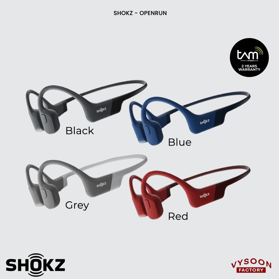Shokz Open Run - Bone Conduction Open Ear Endurance Headphones