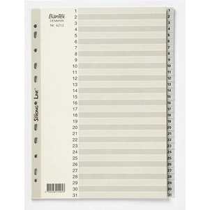 

Terlaris Divider Pembatas Bantex 6212 Angka 1-31 Plastik