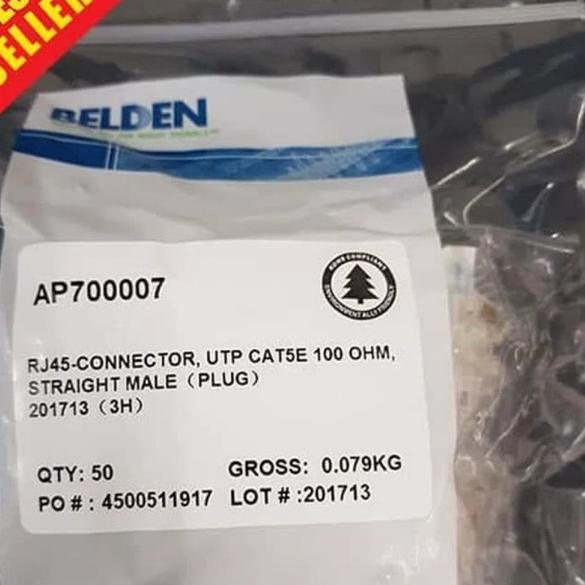 ✱ Konektor BELDEN Modular Plug RJ45 UTP Cat.5e AP700007 original | cat5e RJ 45 konektor kabel LAN ★
