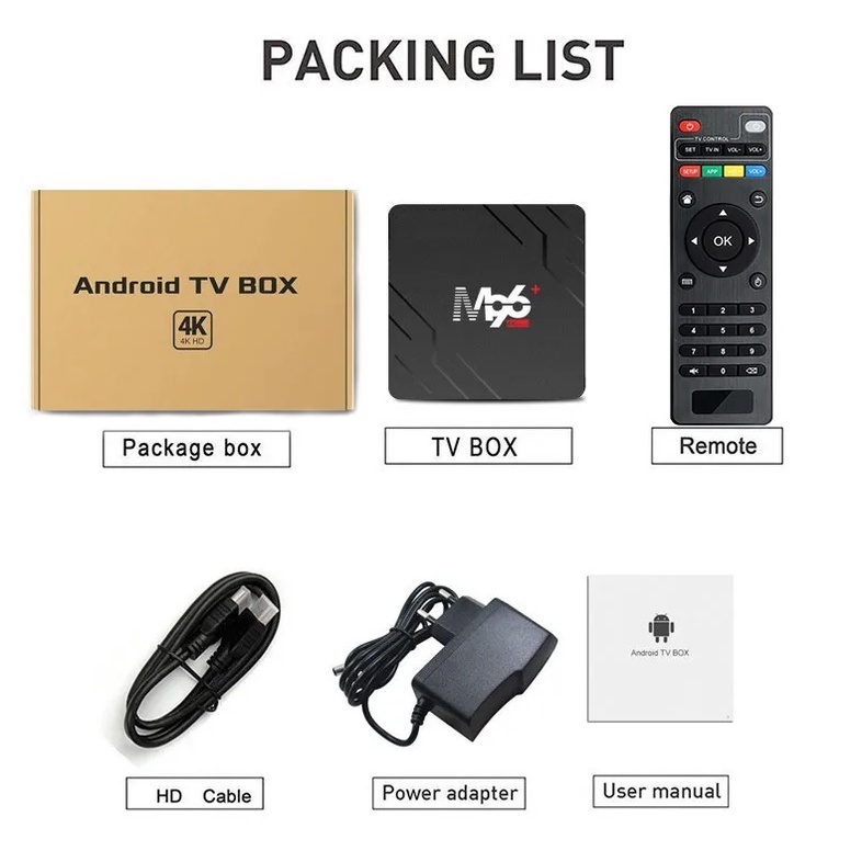 M96 Plus - Android 10 Smart TV Box 4K UHD - RAM 2GB ROM 16GB