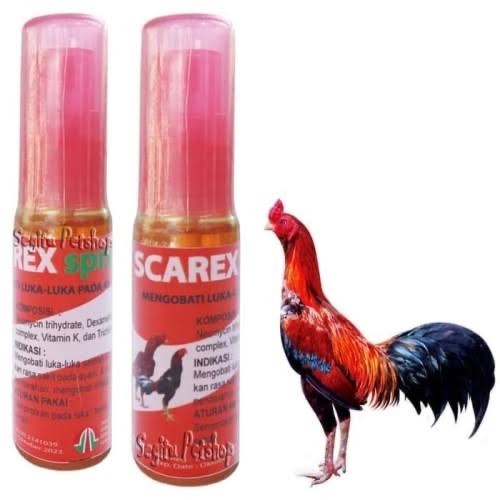 ,,,,,,,] SCAREX - SPRAY UNTUK MENGOBATI LUKA LUKA PADA AYAM ADU / AYAM JAGO