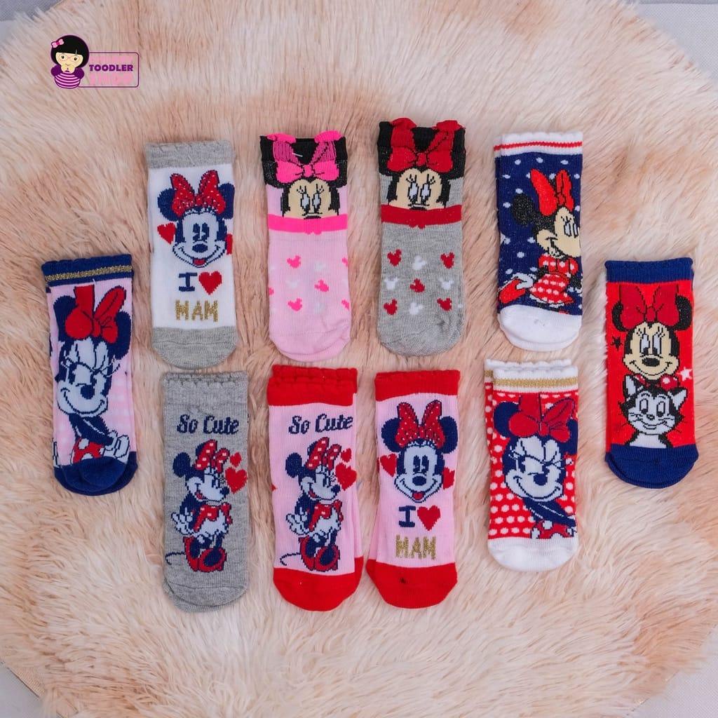 Minipetite SC2202  Kaus kaki anak karakter kartun baby bahan katun Kaus kaos kaki bayi anak katun tidak panas lembut balita import lucu murah anak usia 0 - 2 tahun