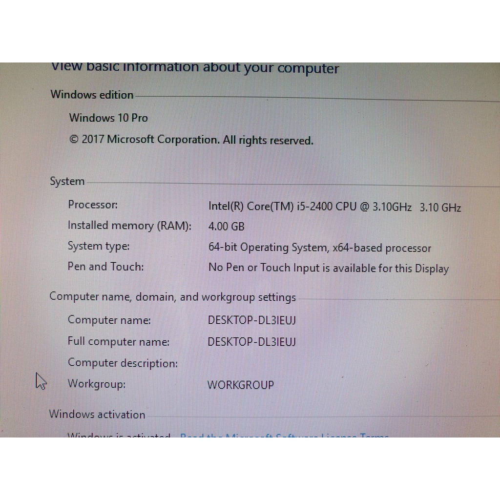 MINI PC ACER CORE i5 2400 RAM 8GB SSD 12OGB