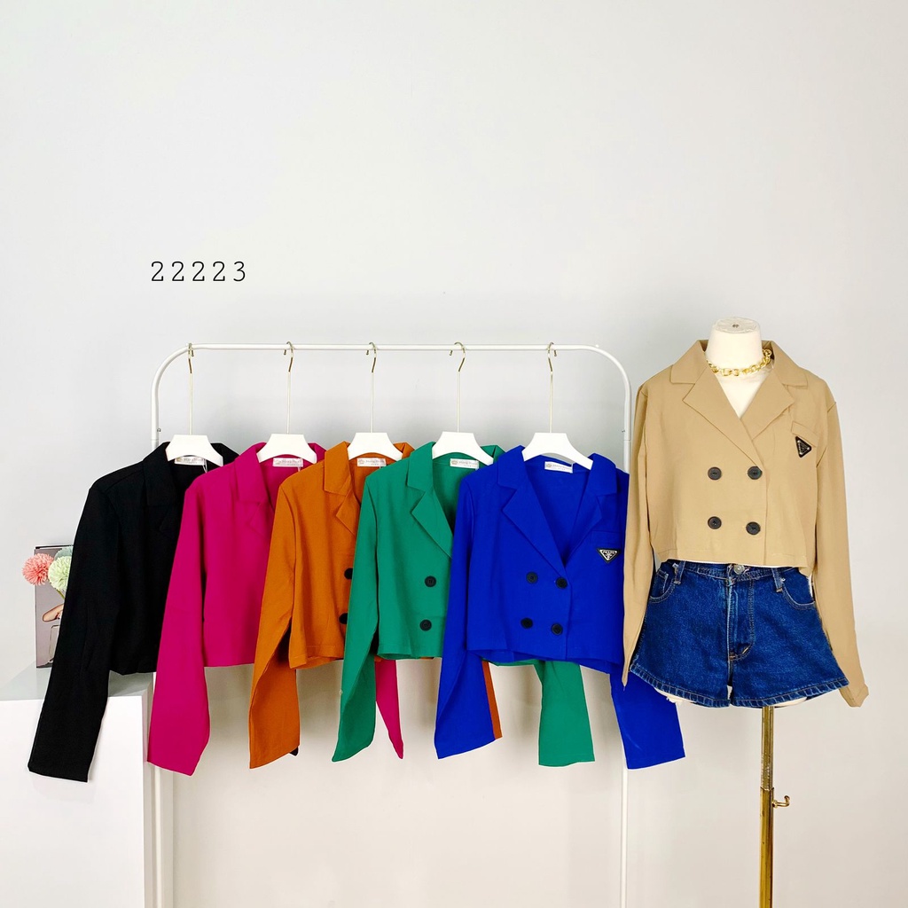 Blazer Crop Korea I Blazer Crop Top I Jas Crop Wanita I Blazer Crop Wanita