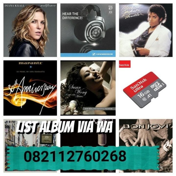 ALBUM LAGU FORMAT DSD 64 & DSD 128 DSF DFF HI-RES & MICRO SD 16GB