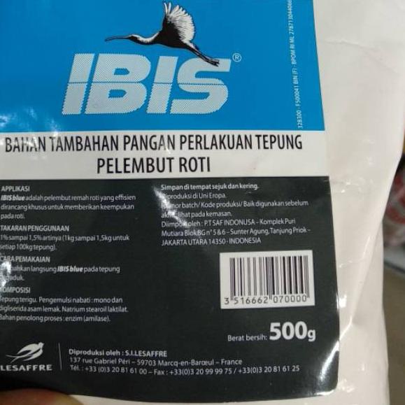 

❅ Bread Improver IBIS BLUE Bahan Pelembut Roti 500gr 500 gr Roti Kue Baking ♣