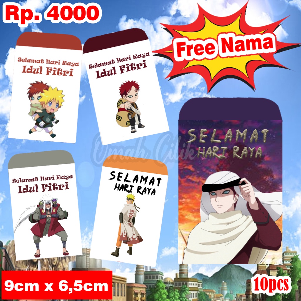 

amplop lebaran / angpao / amplop lucu / amplop karakter / amplop kartun / amplop mini / amplop uang / amplop kertas / amplop anak-anak / NARUTO / AMPLOP NARUTO