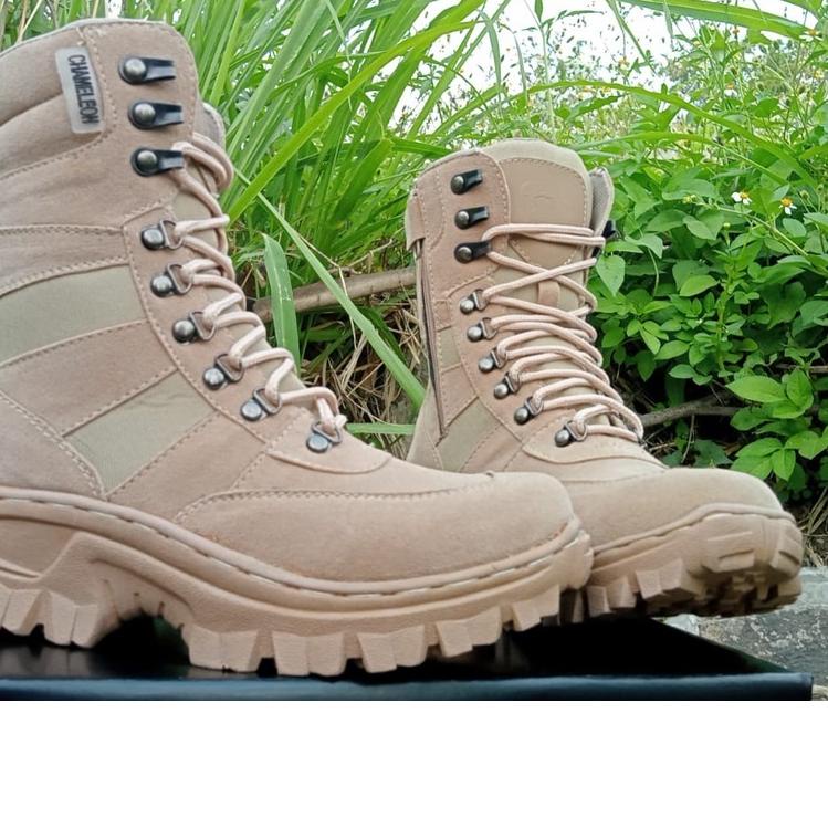 ™ sepatu pdl chameleon 511 cream gurun pol,pp taktikal kerjalapangan 8inci anti selip ♣