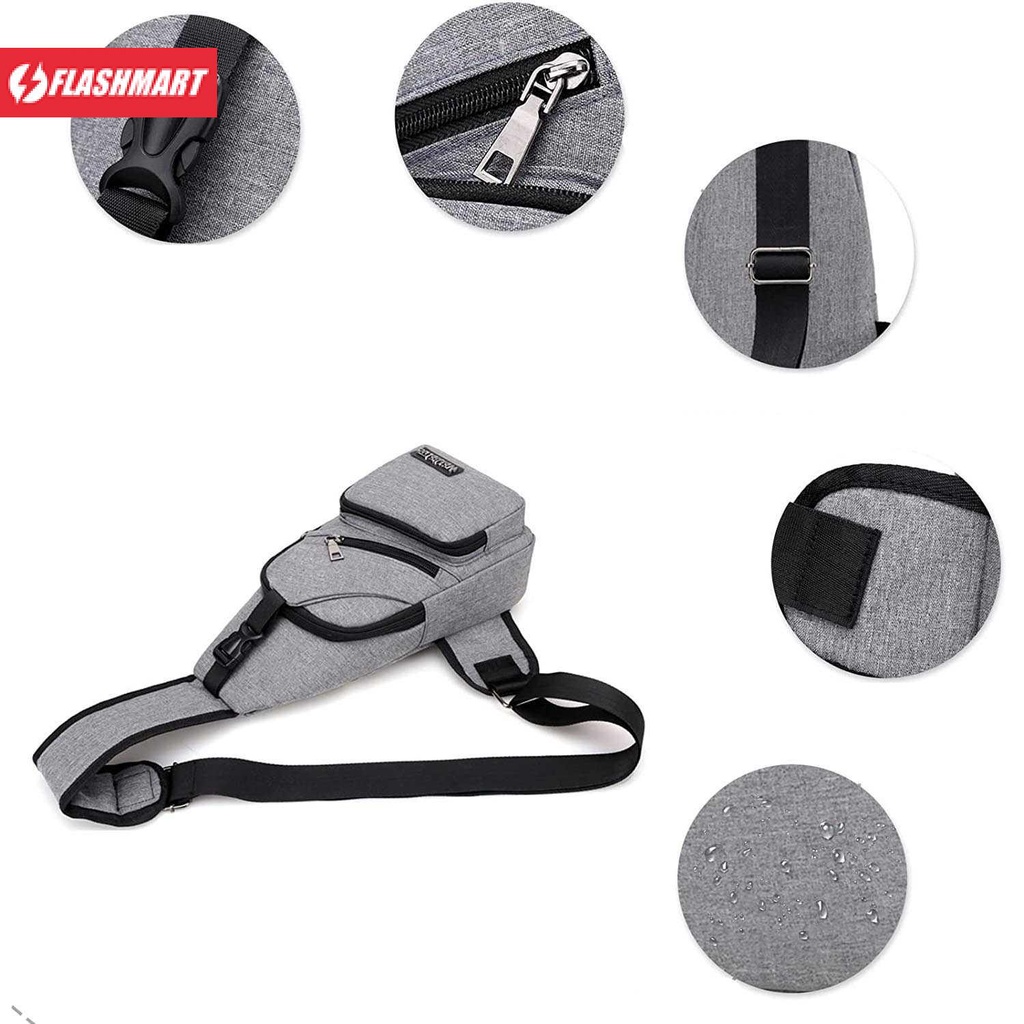 Flashmart MeiJieLuo Tas Selempang Crossbody Bag dengan USB Charger Port - MJ168