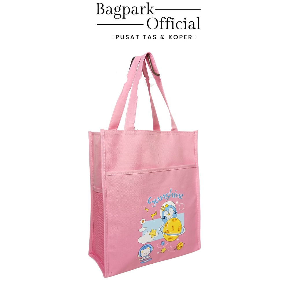 Tas Tote Bag Anak Perempuan Import Tas Sekolah Tas Belajar Anak Tas Kurs Folder Dokumen anak Tas Jinjing Anak Zipper Organizer Bagus anak Tas